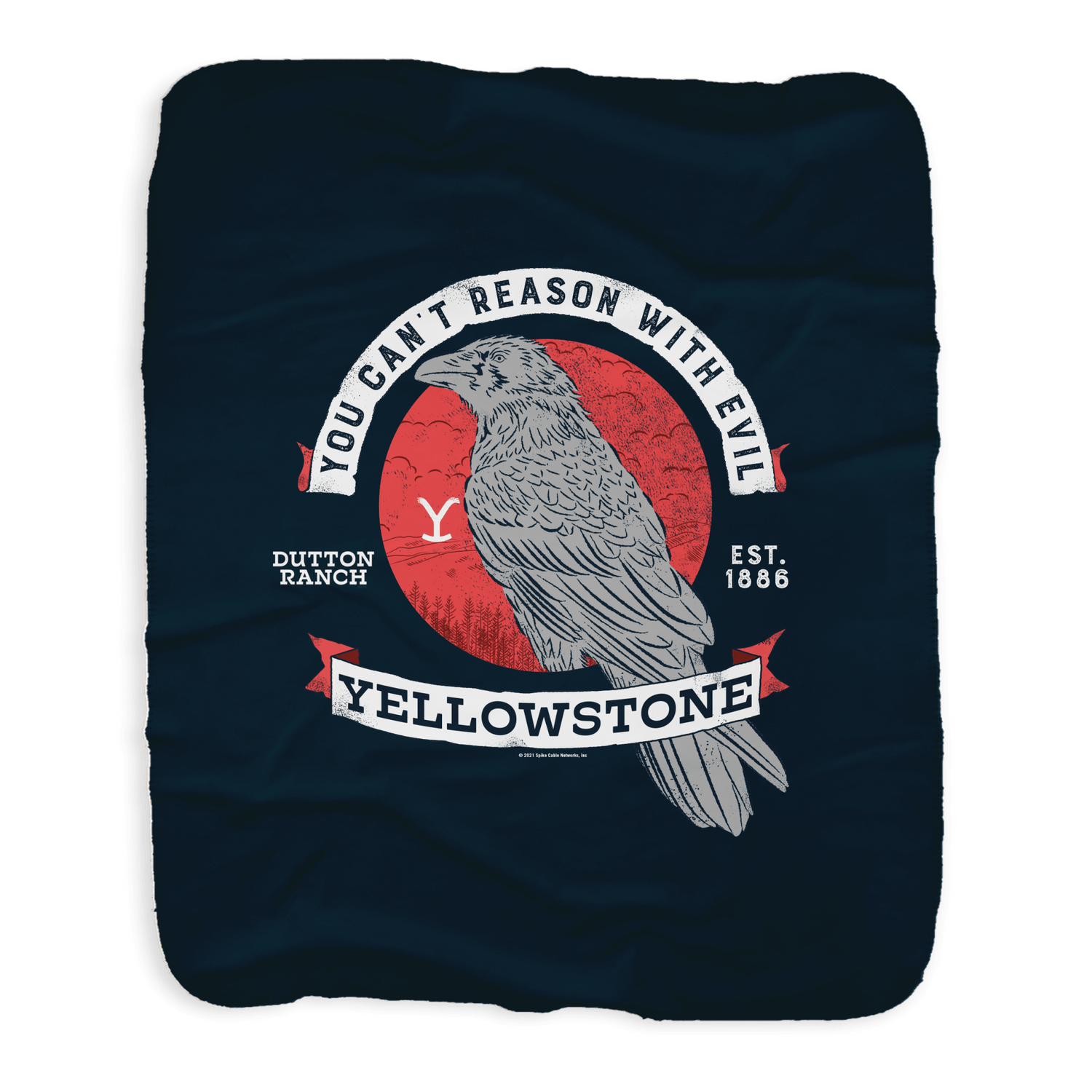 Yellowstone Can't Reason With Evil Sherpa Blanket - Paramount Shop