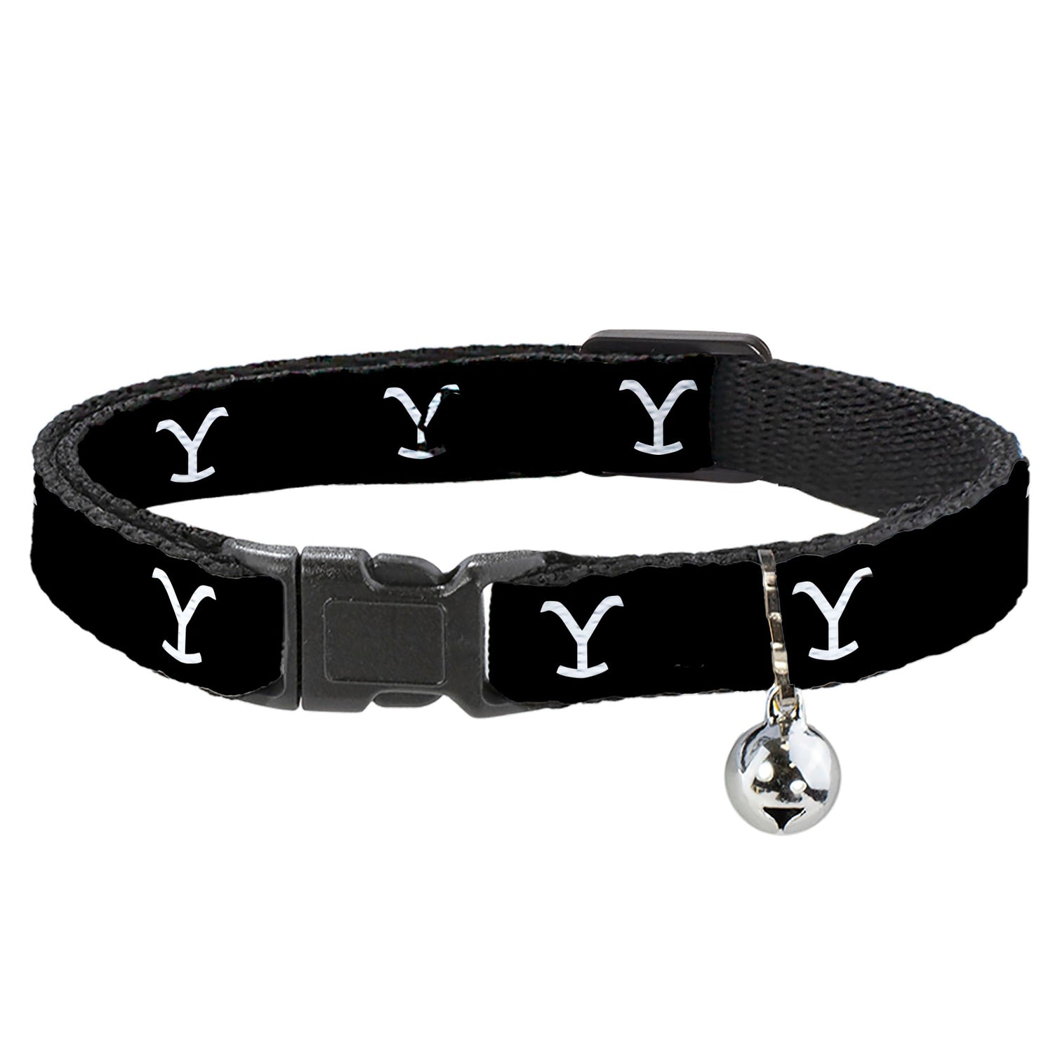 Yellowstone Y Logo Breakaway Cat Collar in Black and White