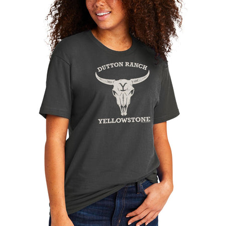 Yellowstone Cow Skull Adult Short Sleeve T - Shirt - Paramount Shop