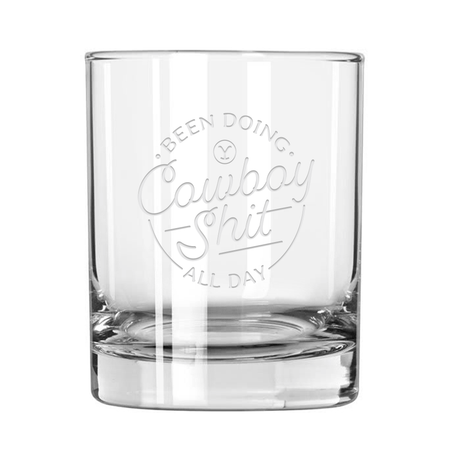 Yellowstone Cowboy Laser Engraved Rocks Glass - Paramount Shop