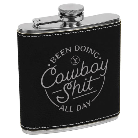 Yellowstone Cowboy Leather Flask - Paramount Shop