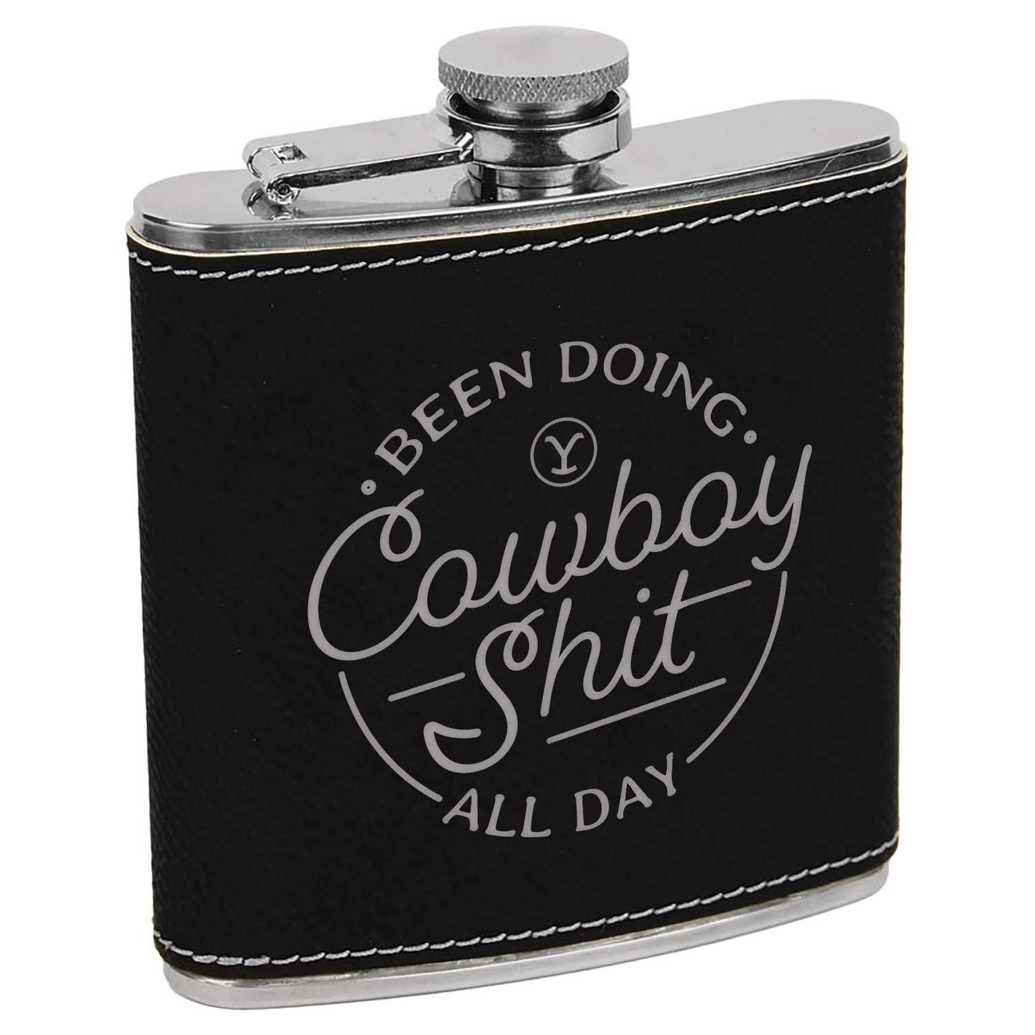 Yellowstone Cowboy Leather Flask - Paramount Shop