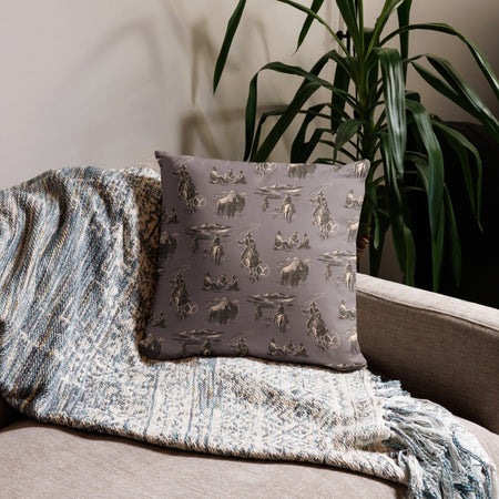 Yellowstone Cowboy Pattern Throw Pillow - Paramount Shop