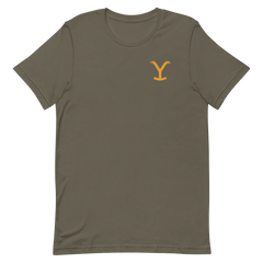 Yellowstone Cowboys Don't Say Goodbye Adult Short Sleeve T-Shirt - Army / SM