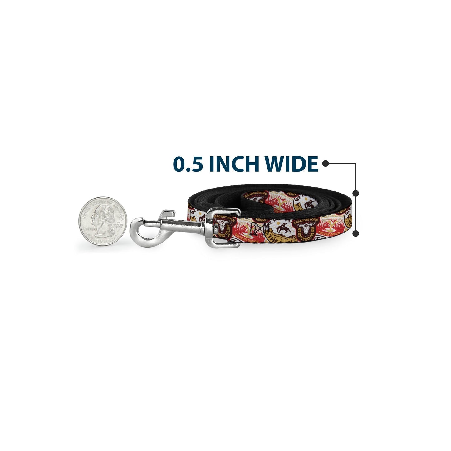 Synonyms: Yellowstone dog lead, Dutton Ranch leash, western pet gear, Yellowstone TV show dog accessories.