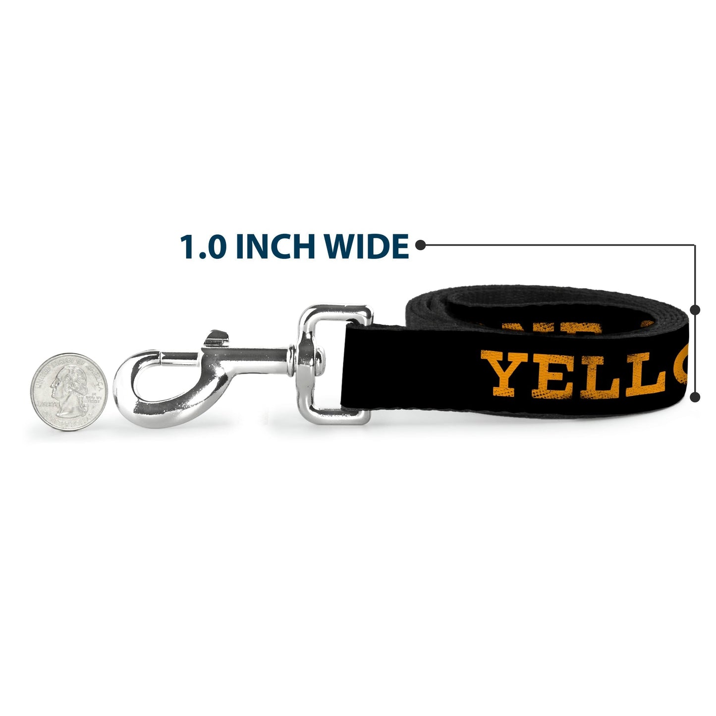 Yellowstone pet leash featuring high-density polyester fabric