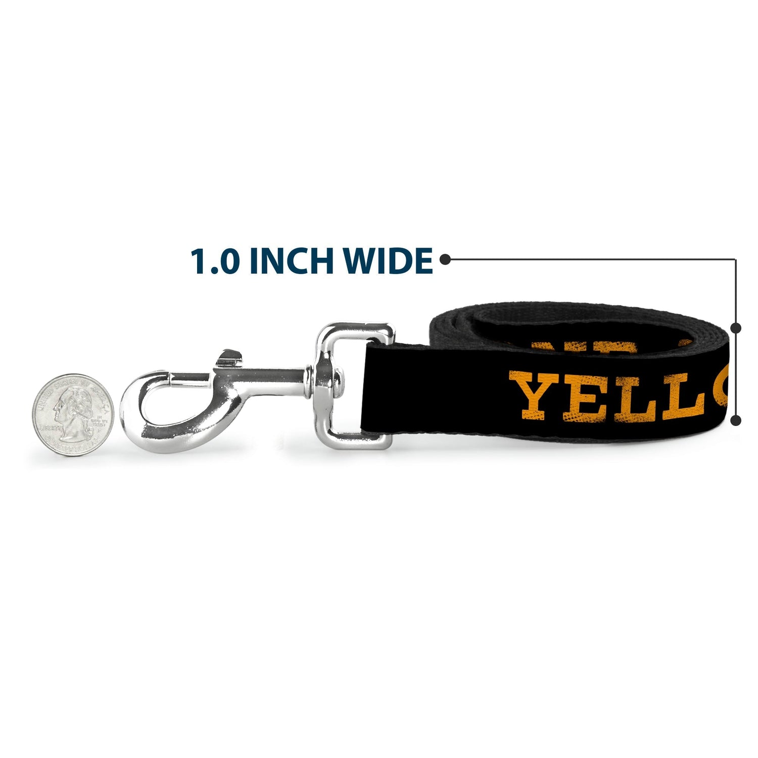 Yellowstone pet leash featuring high-density polyester fabric