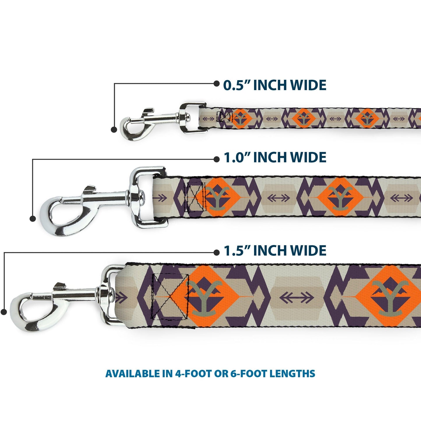 Detailed view of the high-density polyester tribal design on the leash