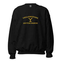 Yellowstone Dutton Ranch Sweatshirt mit Stickerei - Schwarz / SM