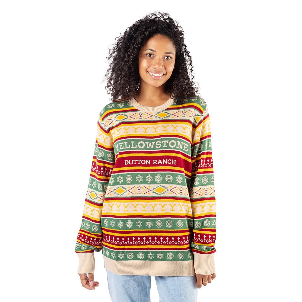 Yellowstone Dutton Ranch Holiday Knitted Sweater - Paramount Shop