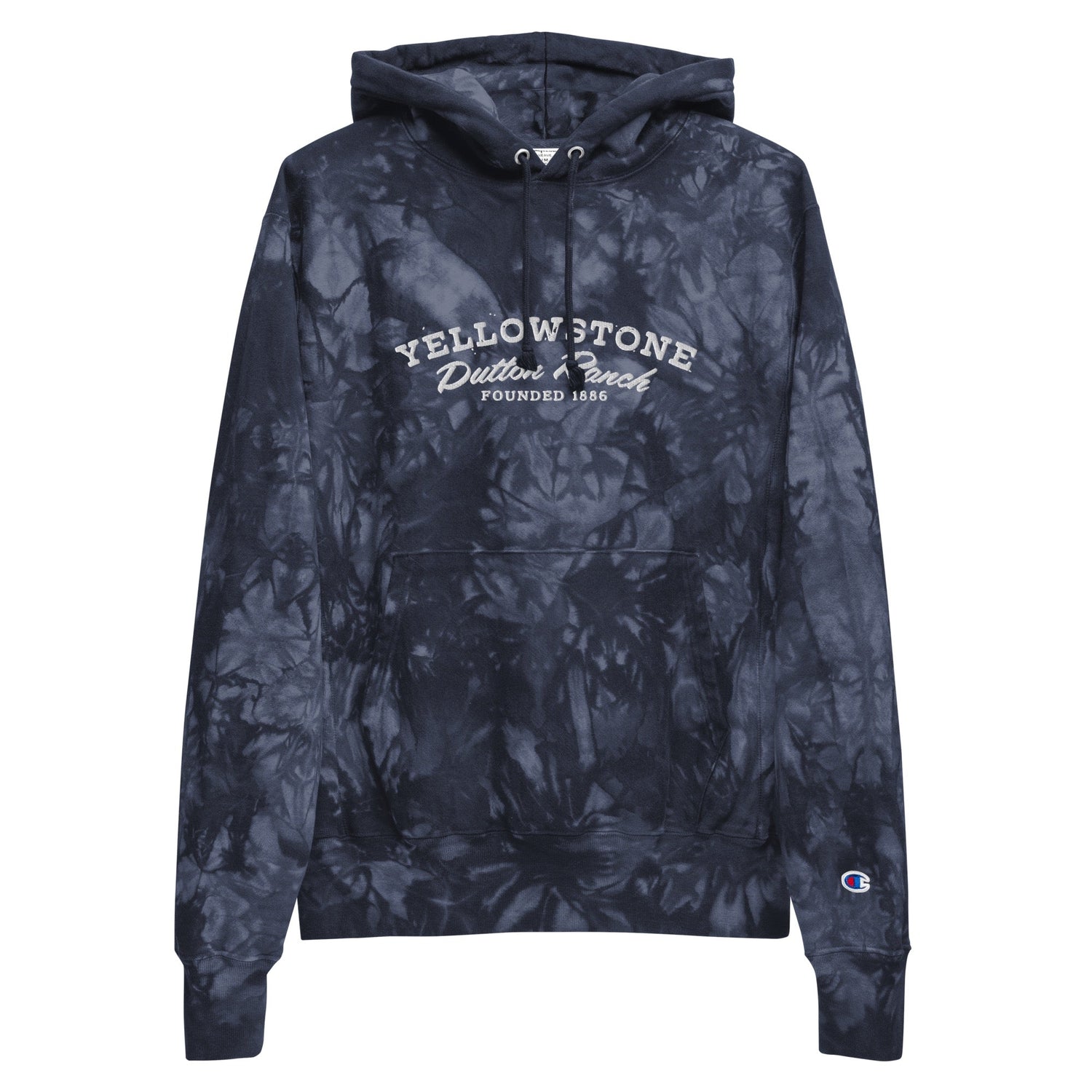 Yellowstone Dutton Ranch Logo Unisex Champion Tie Dye Hoodie - Paramount Shop