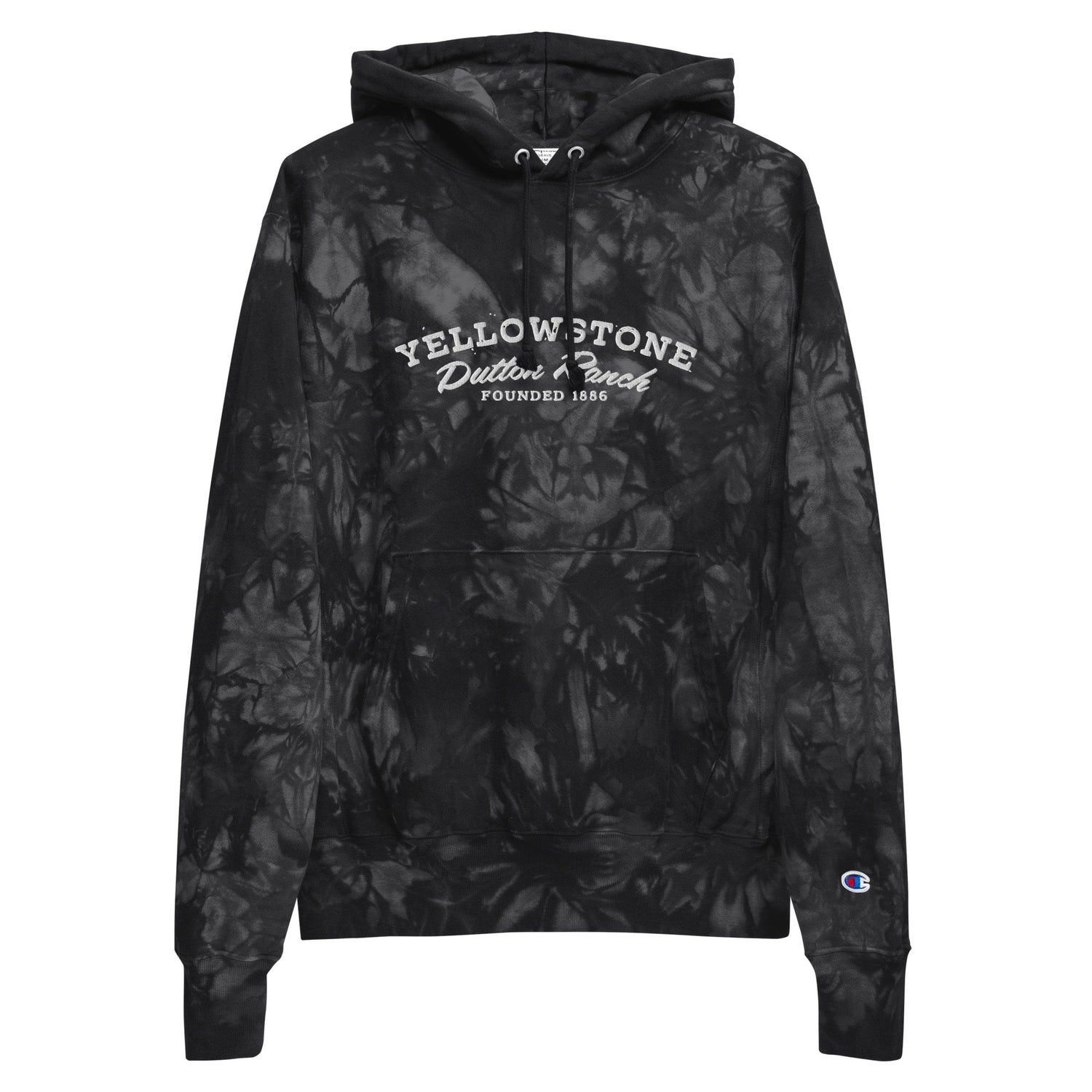 Yellowstone Dutton Ranch Logo Unisex Champion Tie Dye Hoodie - Paramount Shop