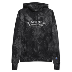 Yellowstone Dutton-Ranch Logo Unisex Champion Tie Dye Hoodie - Pigment schwarz / Xl
