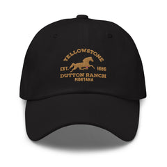 Yellowstone Dutton Ranch Montana Classic Dad Hat - Black / One Size
