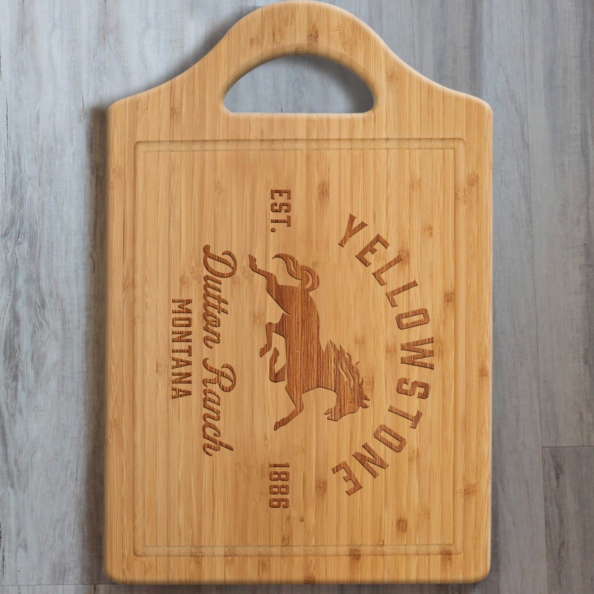 Yellowstone Dutton Ranch Montana Laser Engraved Cutting Board - Paramount Shop