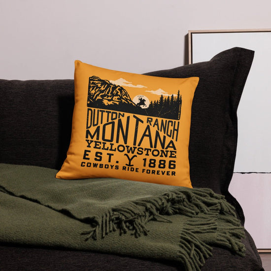 Yellowstone Dutton Ranch Montana Pillow Paramount Shop