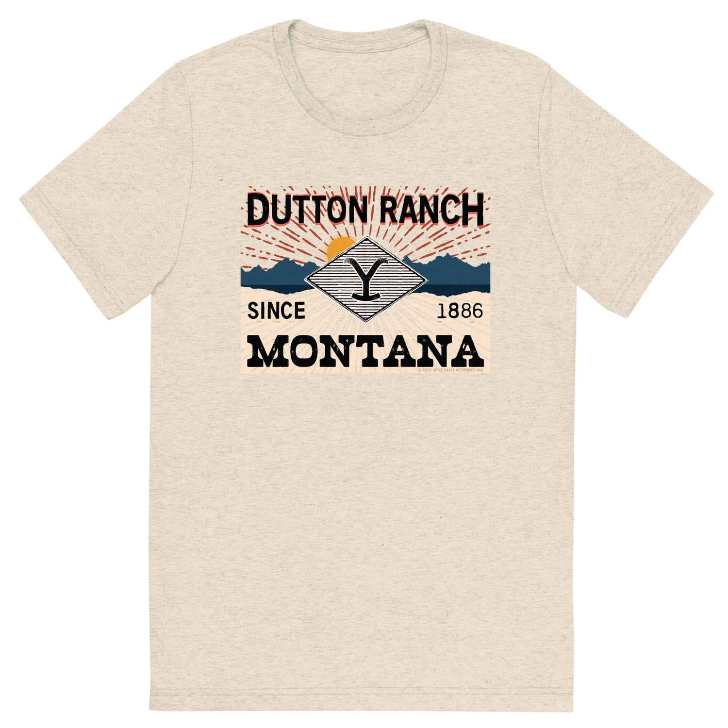 Yellowstone Dutton Ranch Montana Tri - Blend Short Sleeve T - Shirt - Paramount Shop