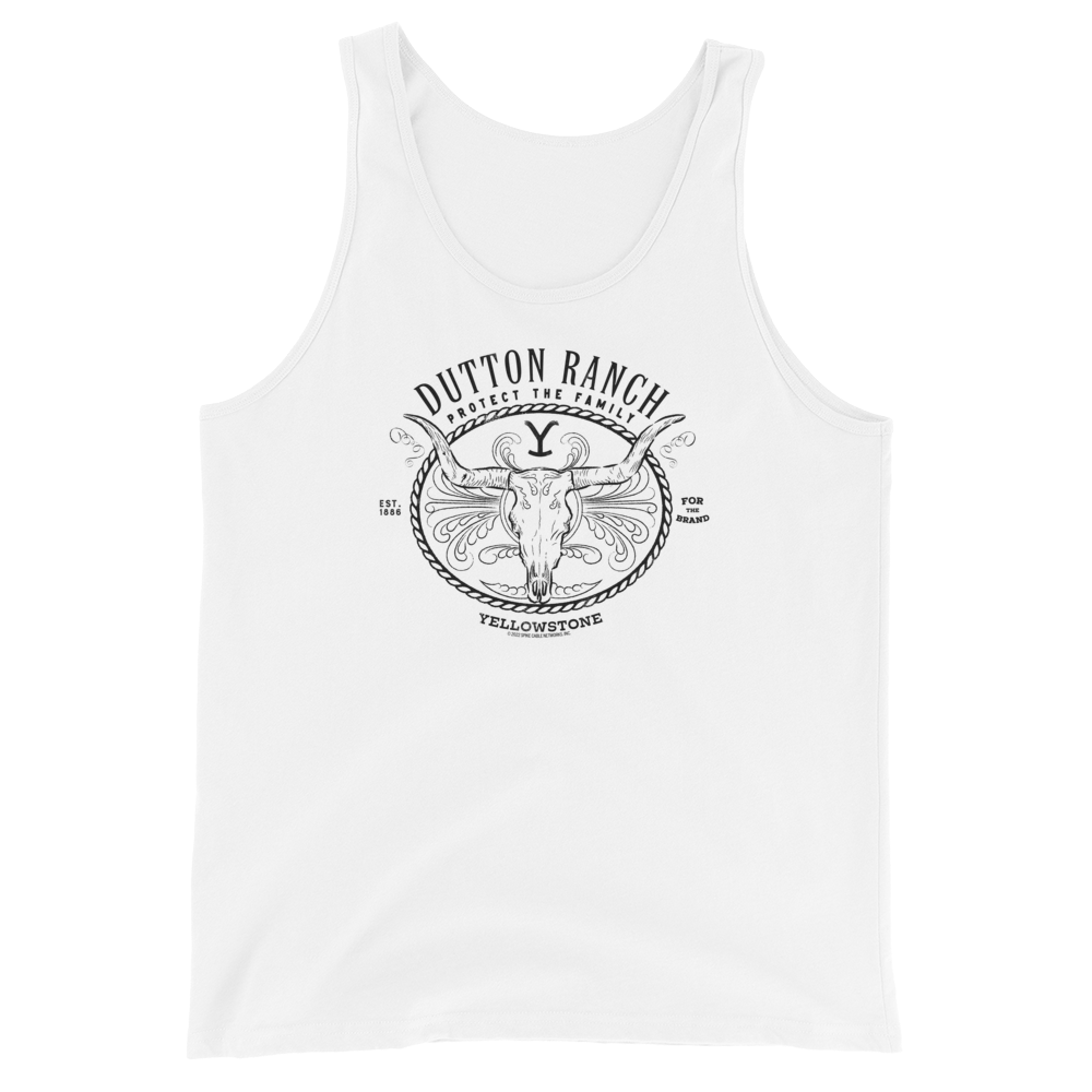 Yellowstone Dutton Ranch Protect the Family Neutral Adult Tank Top - Paramount Shop