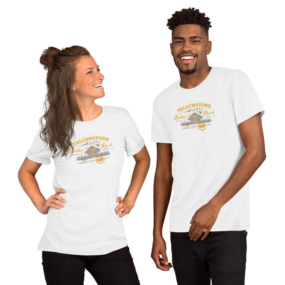 Yellowstone Dutton Ranch Scenery Back Print Short Sleeve T - Shirt - Paramount Shop