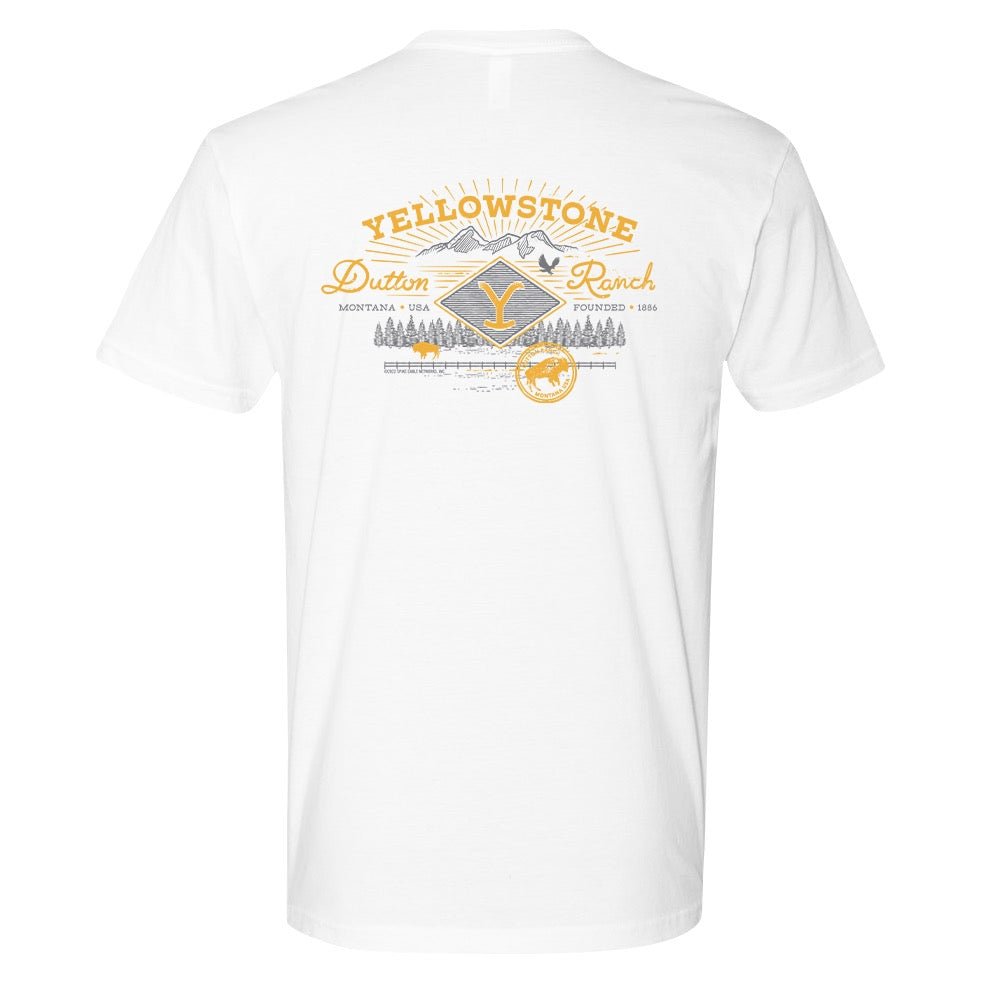 Yellowstone Dutton Ranch Scenery Back Print Short Sleeve T - Shirt - Paramount Shop