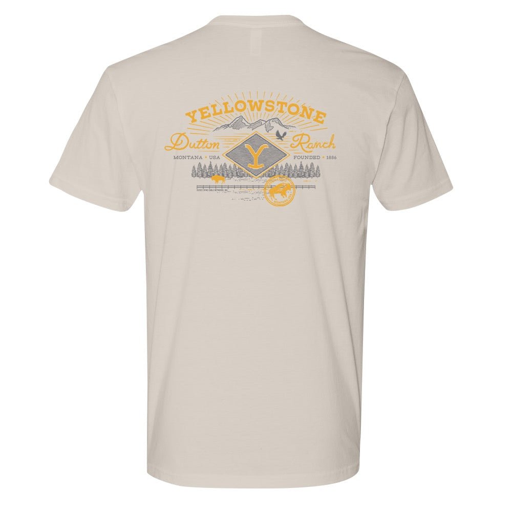 Yellowstone Dutton Ranch Scenery Back Print Short Sleeve T - Shirt - Paramount Shop