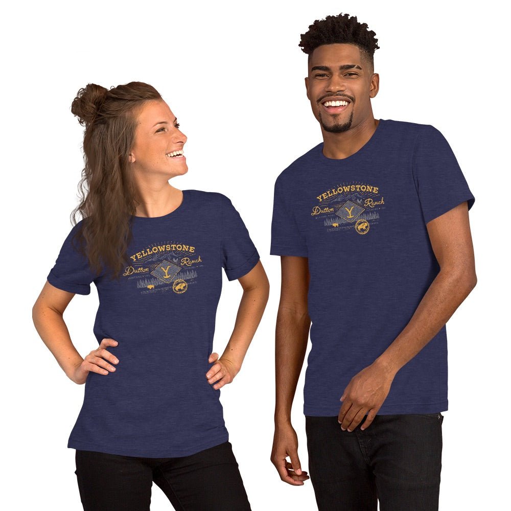 Yellowstone Dutton Ranch Scenery Back Print Short Sleeve T - Shirt - Paramount Shop