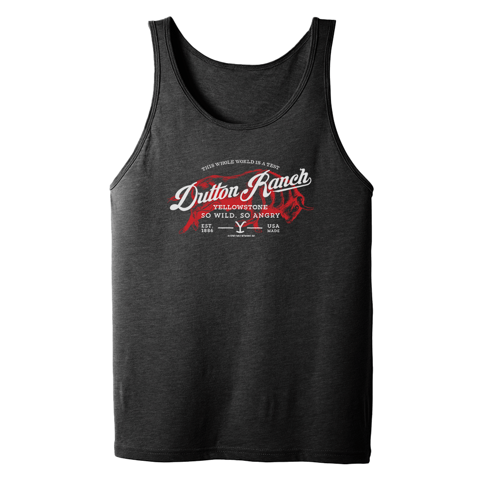 Yellowstone Dutton Ranch So Wild So Angry Adult Tank Top - Paramount Shop