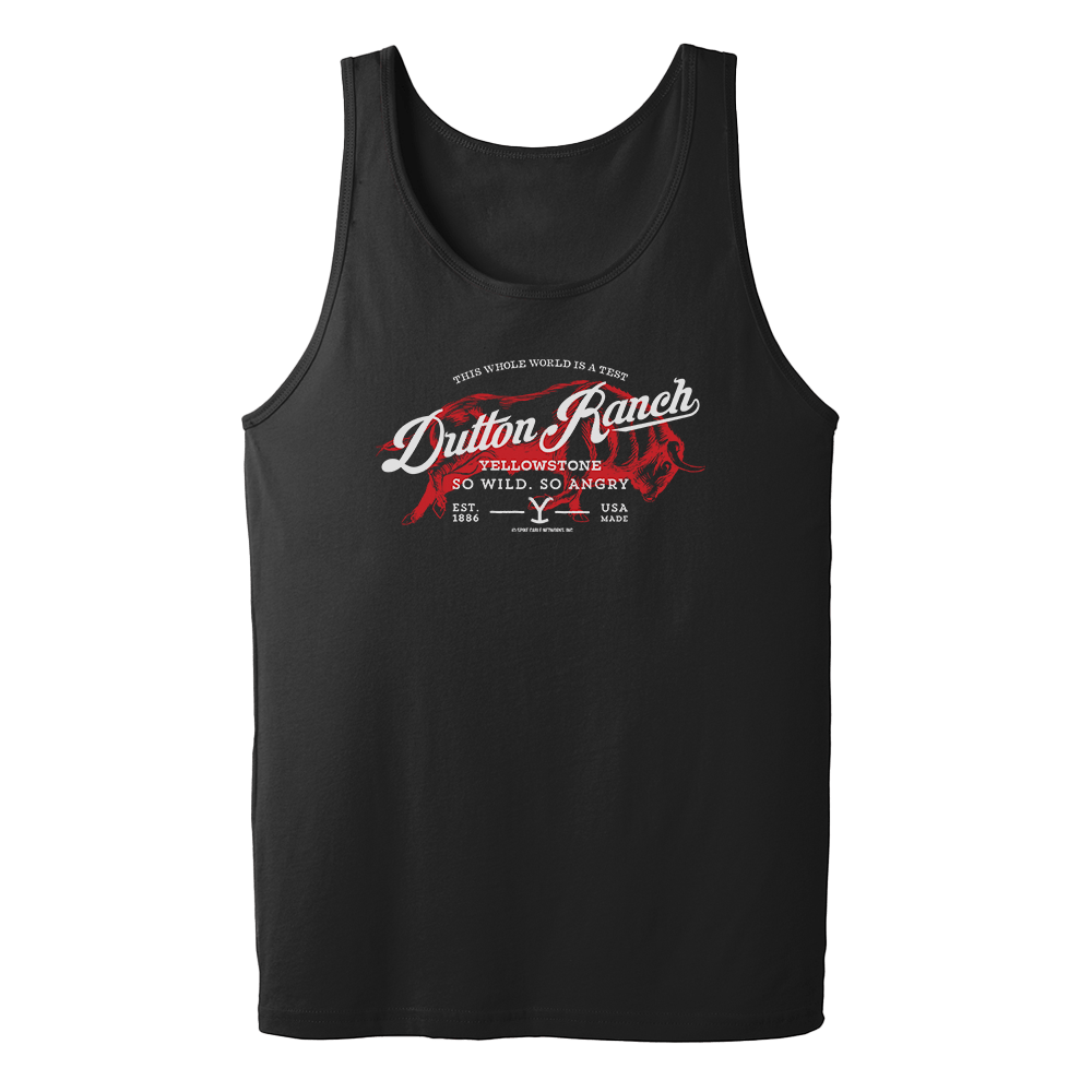 Yellowstone Dutton Ranch So Wild So Angry Adult Tank Top - Paramount Shop