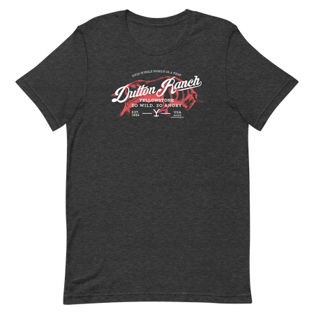 Yellowstone Dutton Ranch So Wild So Angry Unisex Premium T - Shirt - Paramount Shop