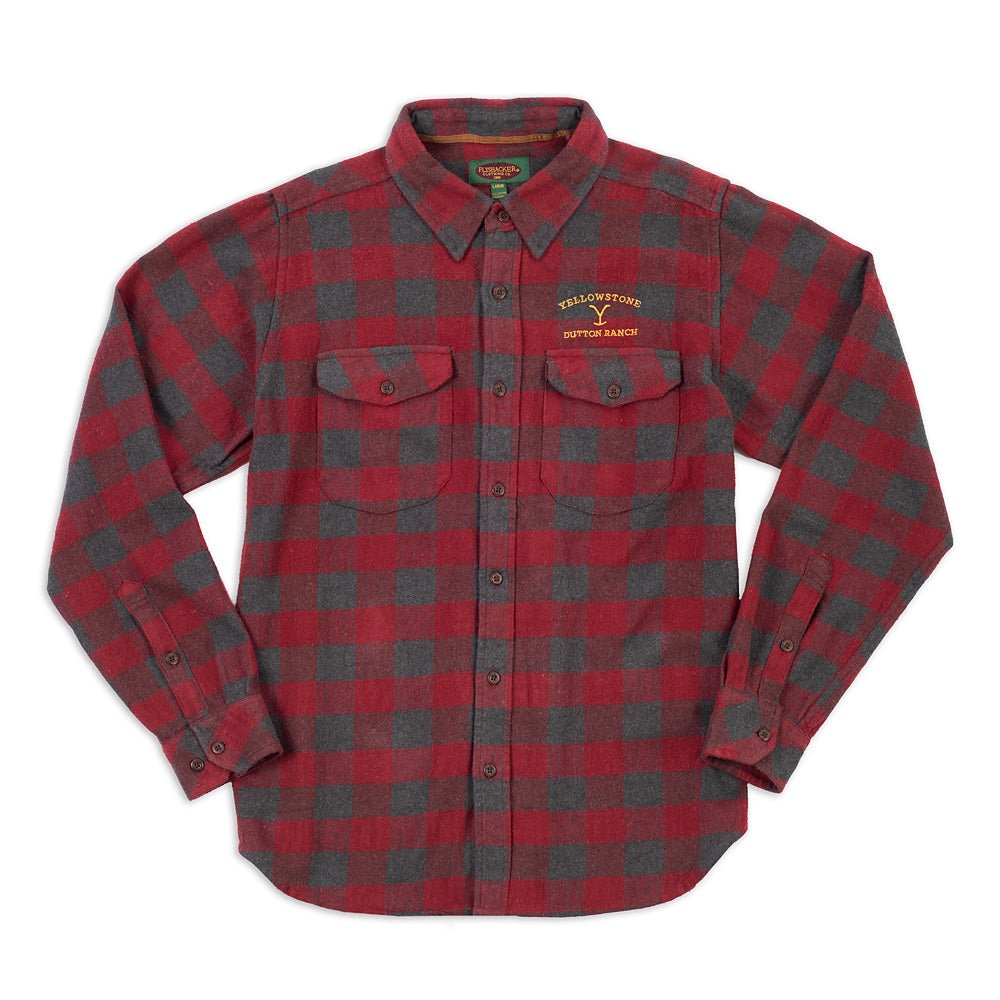 Yellowstone Embroidered South Fork Plaid Shirt - Paramount Shop