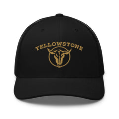 Yellowstone Gold Skull Trucker Hat - Black