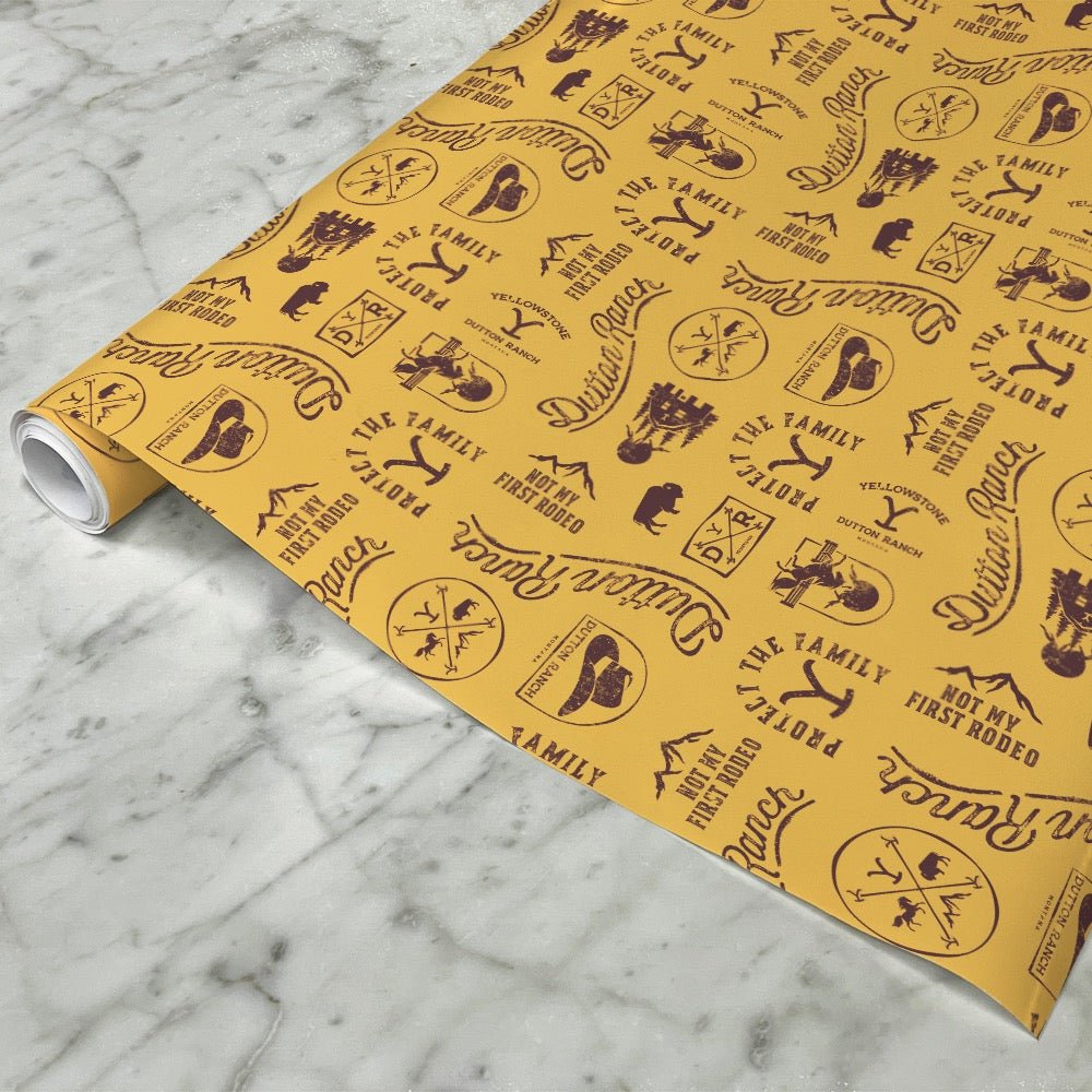Yellowstone Gift Wrap Icons Satin Wrapping Paper | Paramount Shop