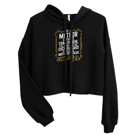 Yellowstone If A Meteor Crashes Tomorrow Women's Fleece Crop Hooded Sweatshirt - Paramount Shop