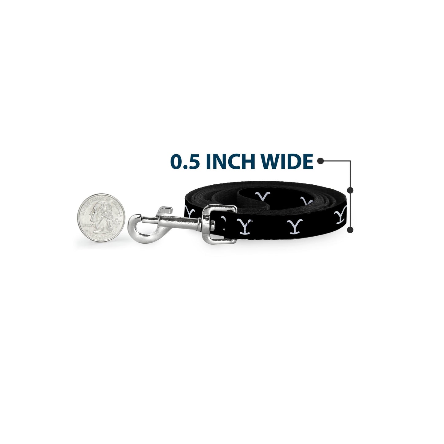 Durable polyester webbing of the Yellowstone Dutton Ranch leash