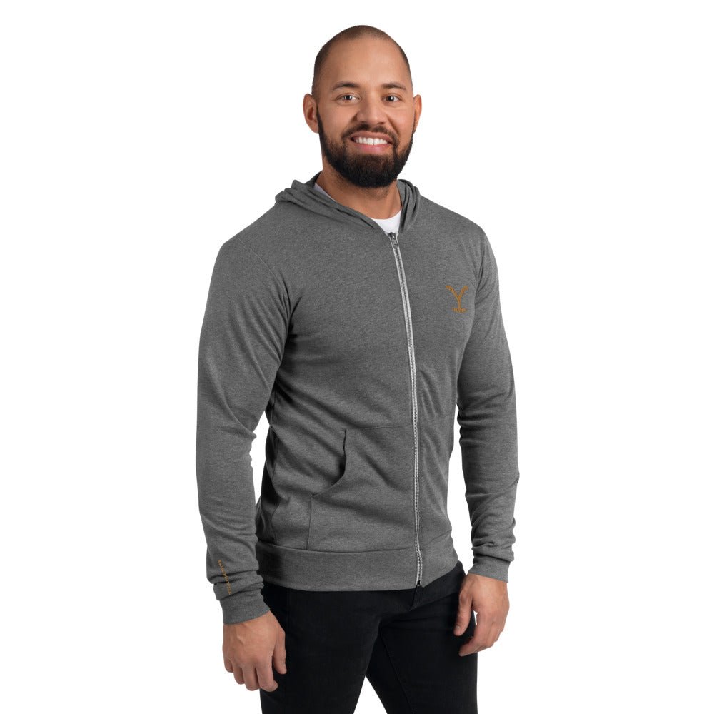 Yellowstone Logo Embroidered Zip Hoodie - Paramount Shop