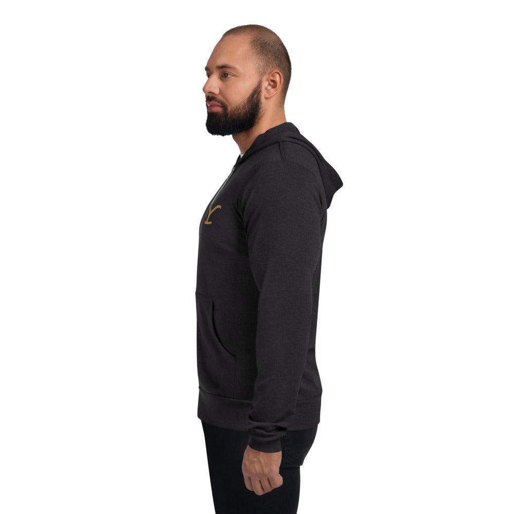 Yellowstone Logo Embroidered Zip Hoodie - Paramount Shop