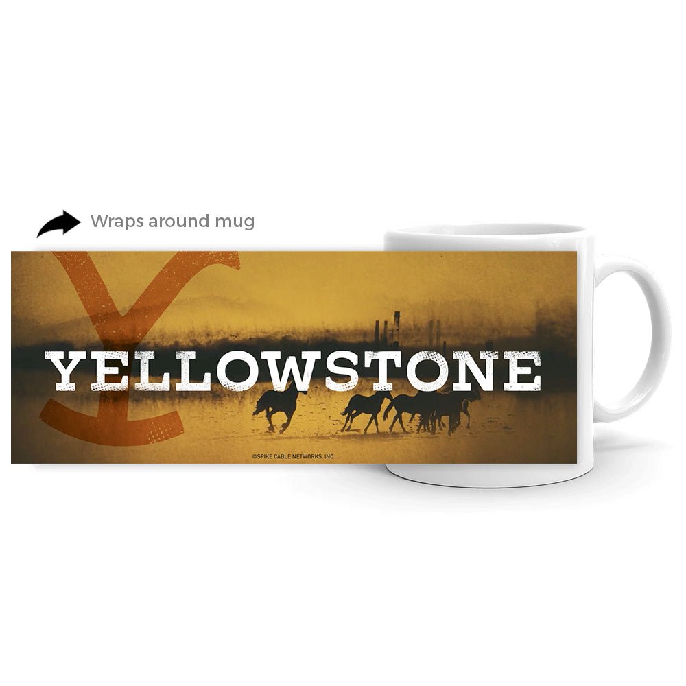 Yellowstone Logo White Mug - Paramount Shop