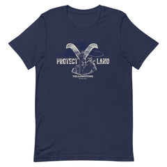 Yellowstone Protect The Land Unisex T-Shirt - Navy / XS