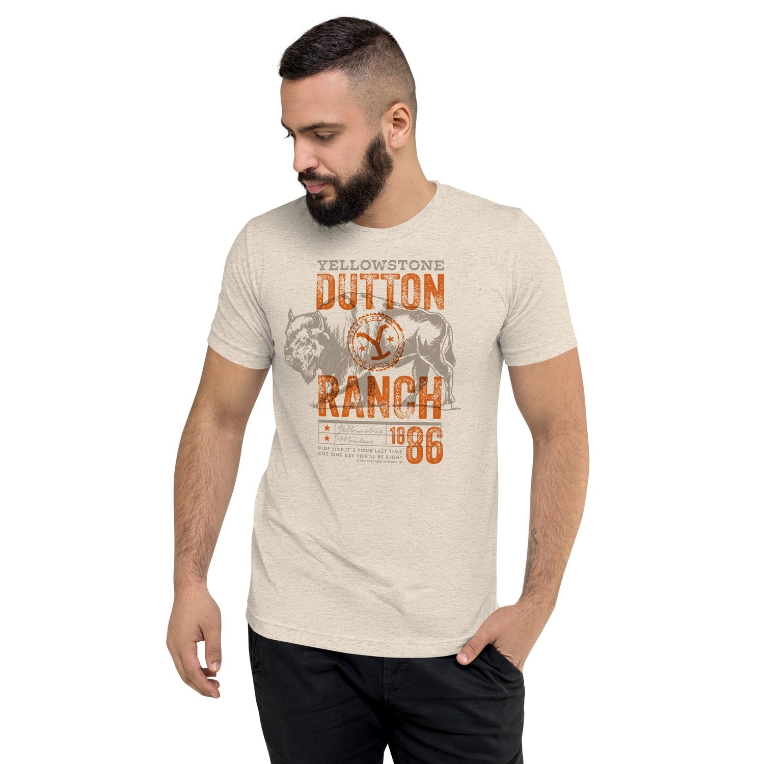 Yellowstone Ride Like It's Your Last Adult Tri - Blend T - Shirt - Paramount Shop