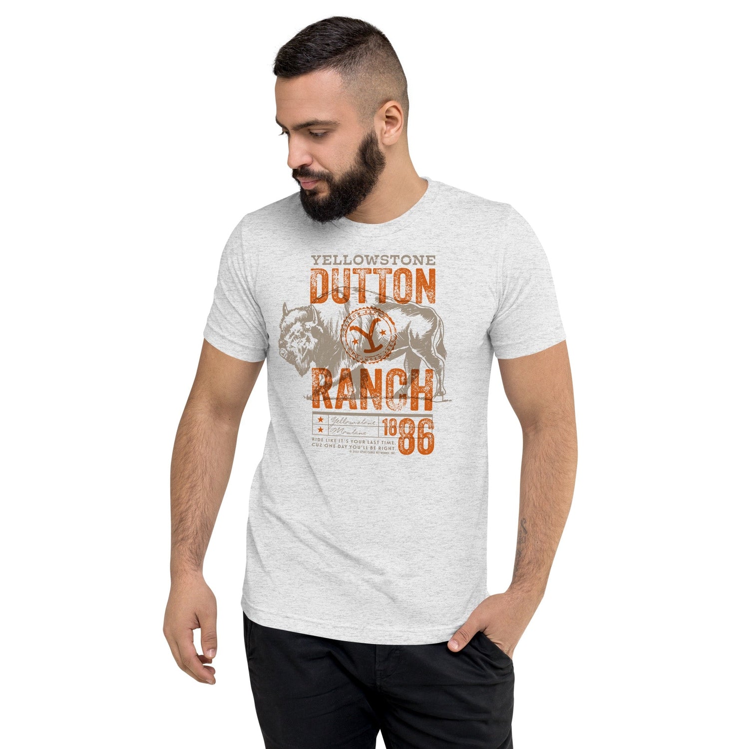 Yellowstone Ride Like It's Your Last Adult Tri - Blend T - Shirt - Paramount Shop