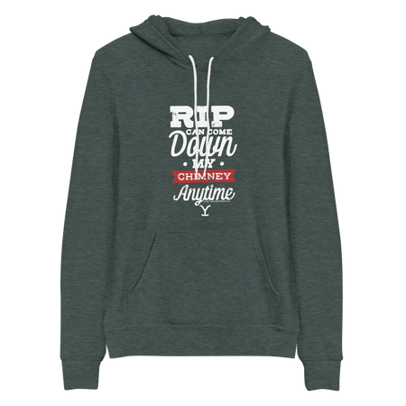 Yellowstone Rip Can Come Down My Chimney Any Time Adult Fleece Hooded Sweatshirt - Paramount Shop