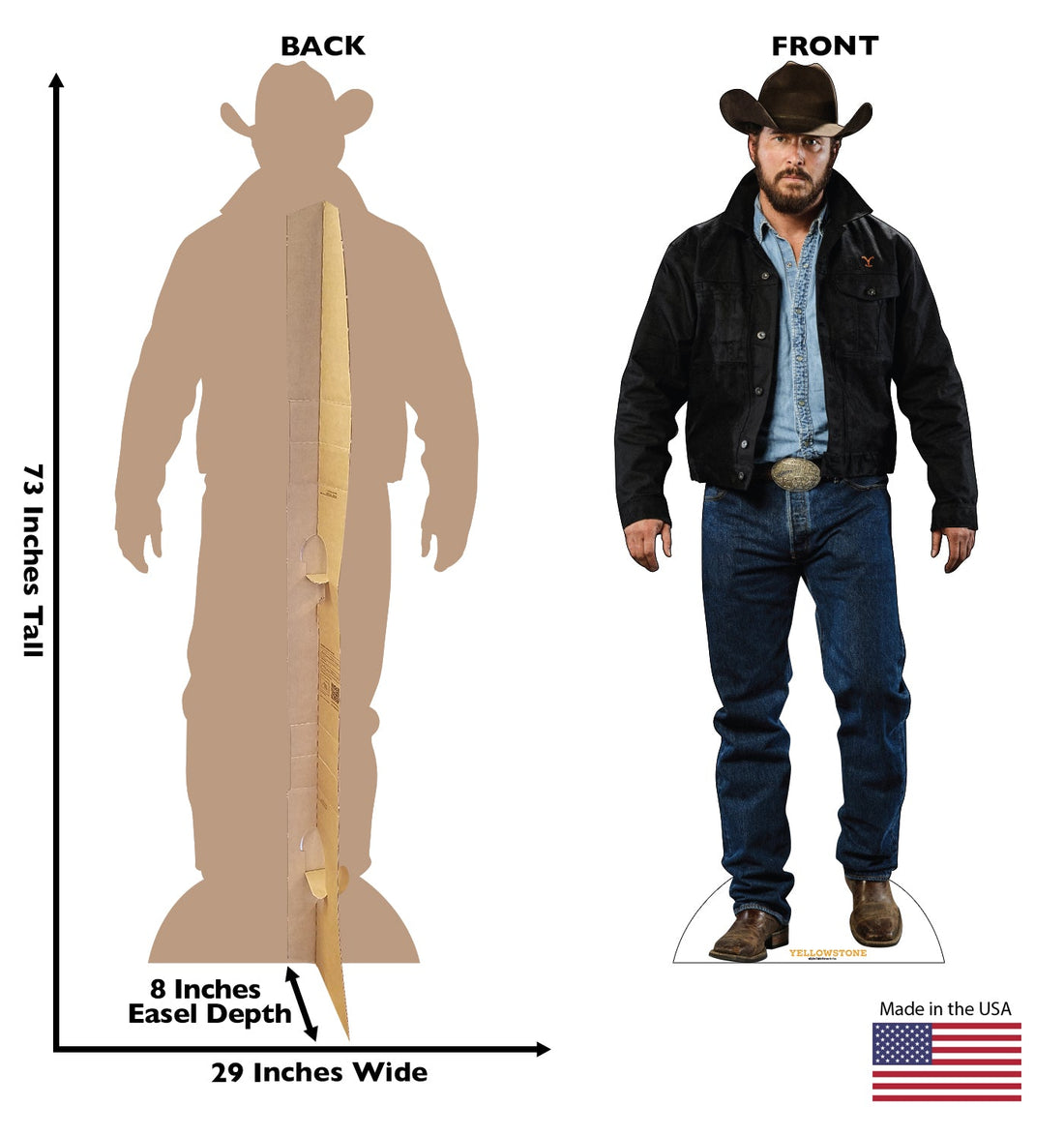 Yellowstone Rip Wheeler Cardboard Cutout Standee Paramount Shop