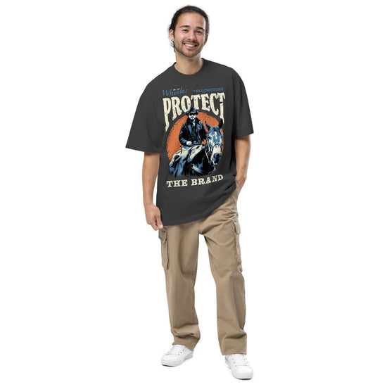 Yellowstone Rip Merch Yellowstone Rip Wheeler Protect The Brand Oversized T-Shirt β Paramount ...