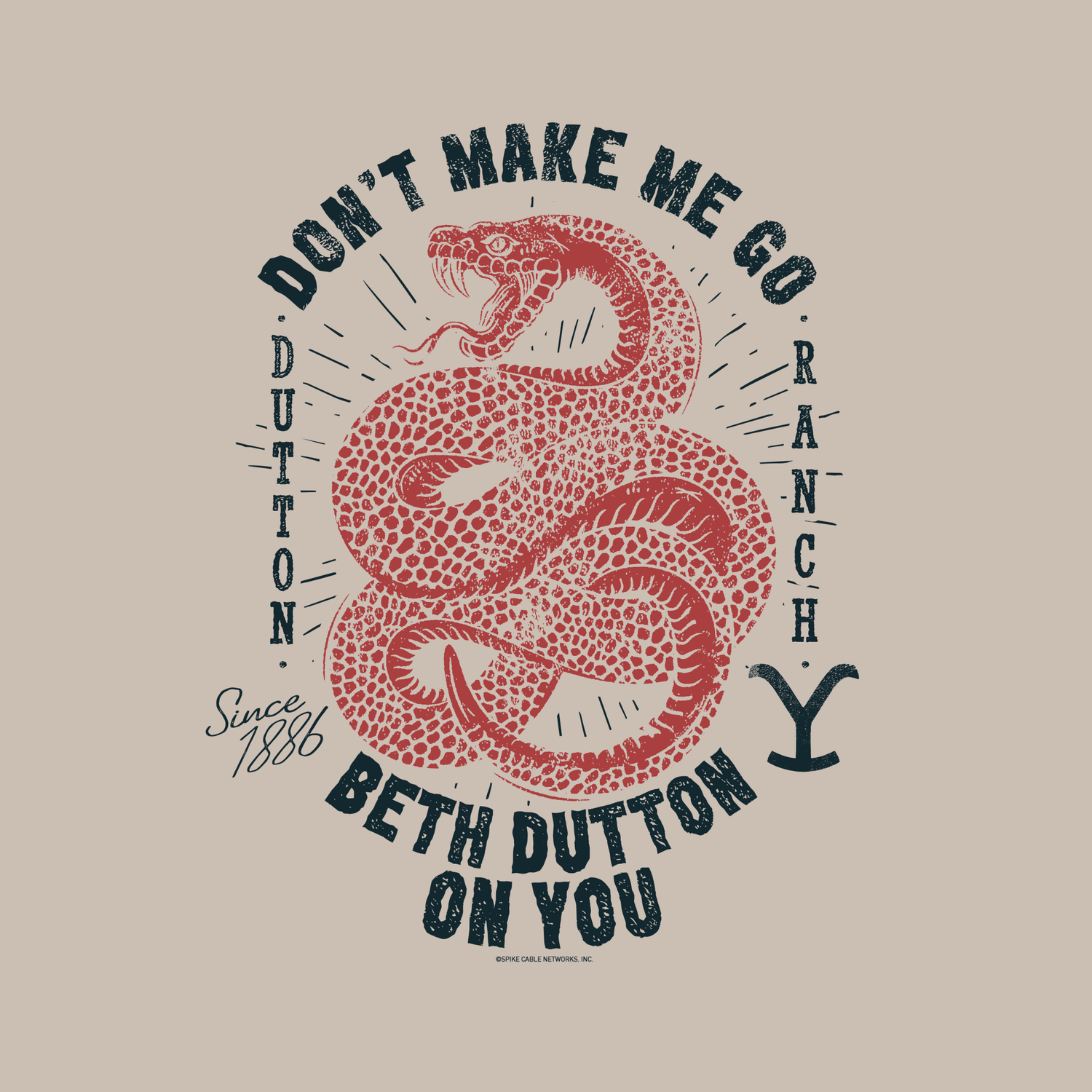 Yellowstone Snake Beth Dutton On You Throw Pillow - Paramount Shop