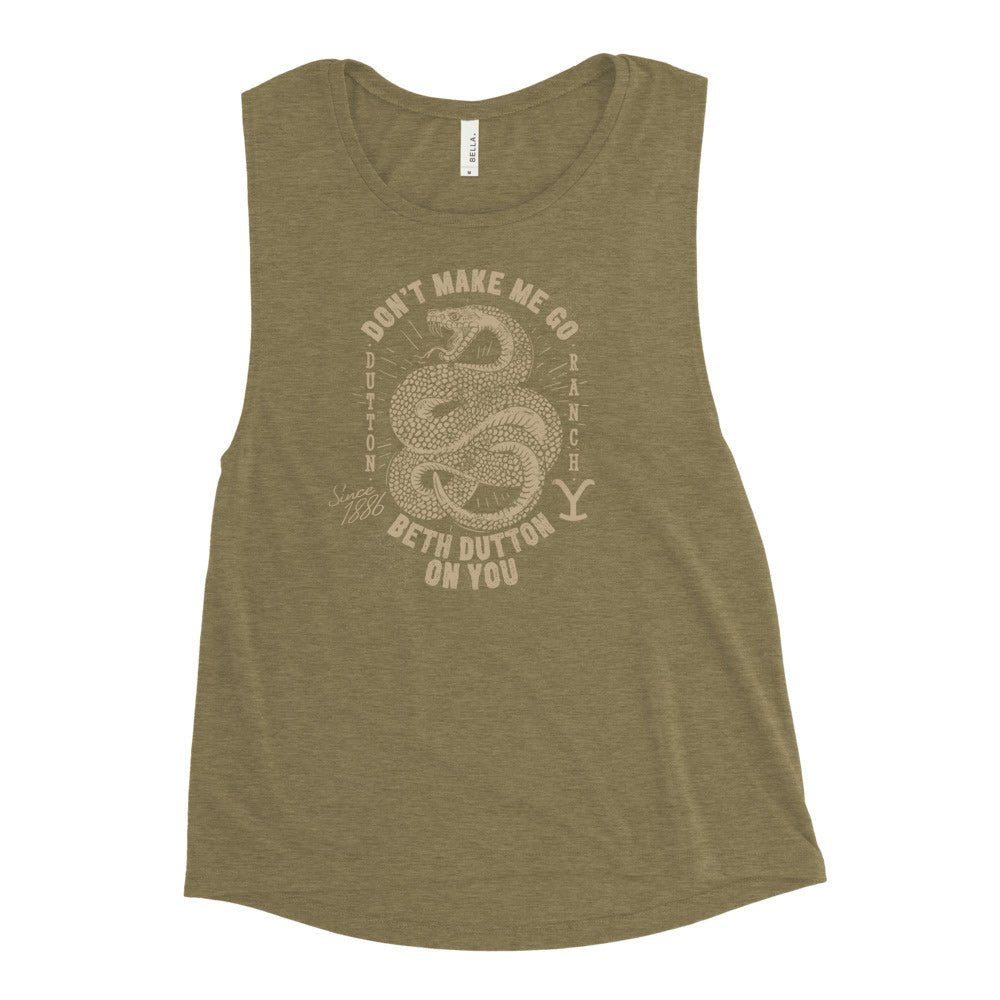 Yellowstone Snake Beth Dutton On You Women's Muscle Tank Top - Paramount Shop