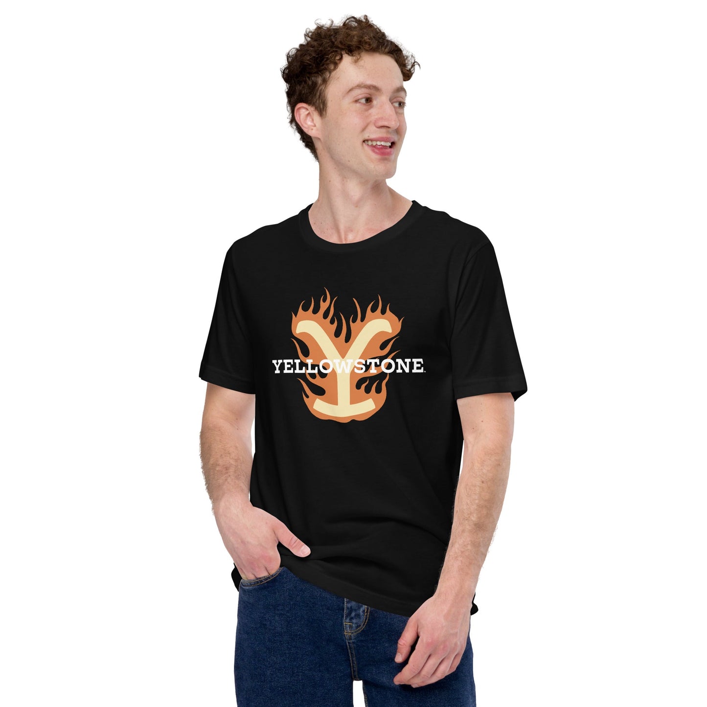 Yellowstone T-Shirt Flaming Y Retro - Paramount Shop