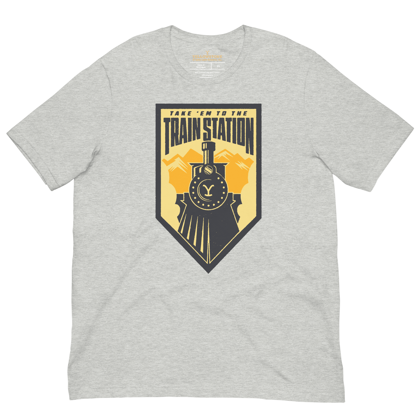 Yellowstone Take 'Em To The Train Station Badge Adult T-Shirt - Paramount Shop