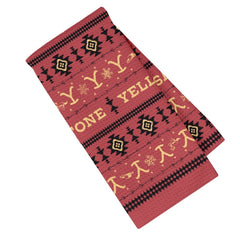 Yellowstone Winter on the Ranch Kitchen Towel - White / 16 in x 24 in