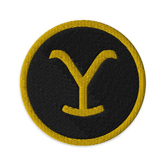 Yellowstone Y Embroidered Patch - Black / Circle - 3 in