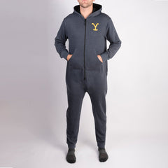 Yellowstone Y Logo Basecamp Bestickter Strampler - Marine / L